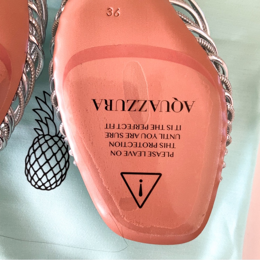 Aquazzura Silver Sandals - Picture 10 of 12